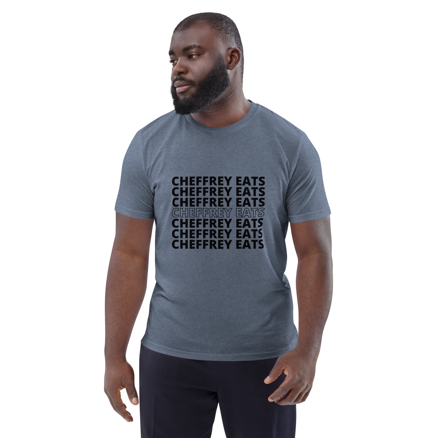 Cheffrey Eats Repeating Unisex organic cotton t-shirt