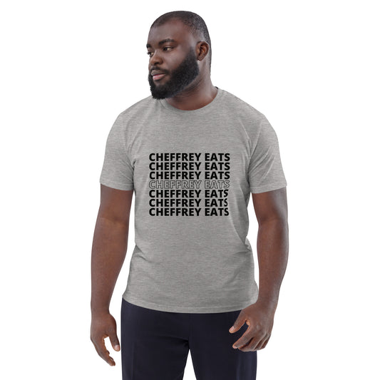 Cheffrey Eats Repeating Unisex organic cotton t-shirt